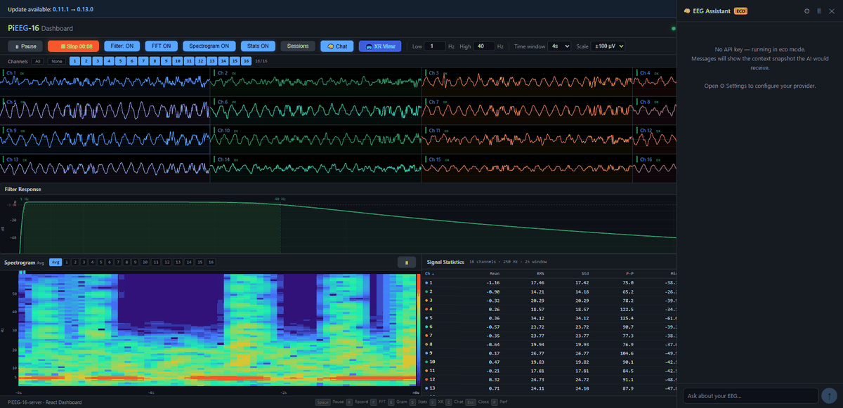 PiEEG Server dashboard