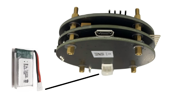 connect battery to ironbci device