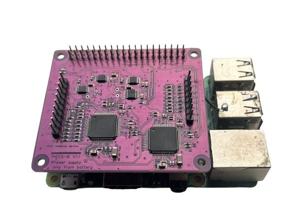 PiEEG-16 shield on a Raspberry Pi