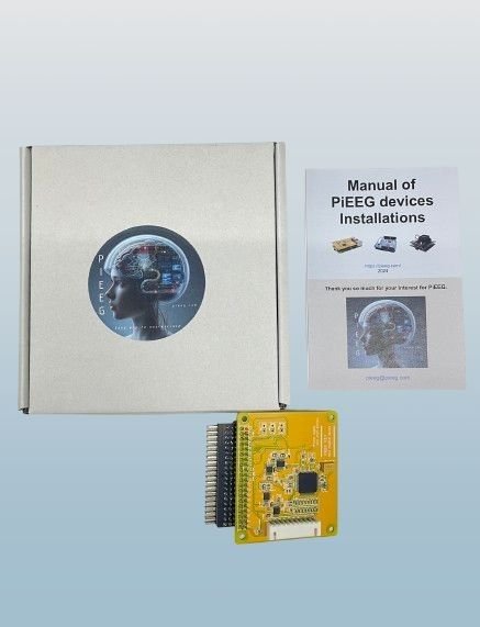 PiEEG-8 package: box, printed manual and the shield